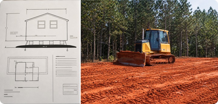 Home site preparation and setup plan